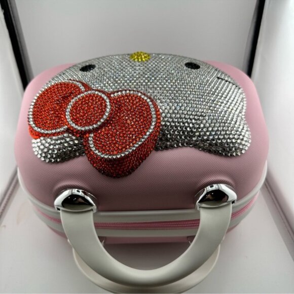Hello Kitty BLING Travel Cosmetic Case Box Beauty Makeup Case Bag Organizer - Picture 9 of 9